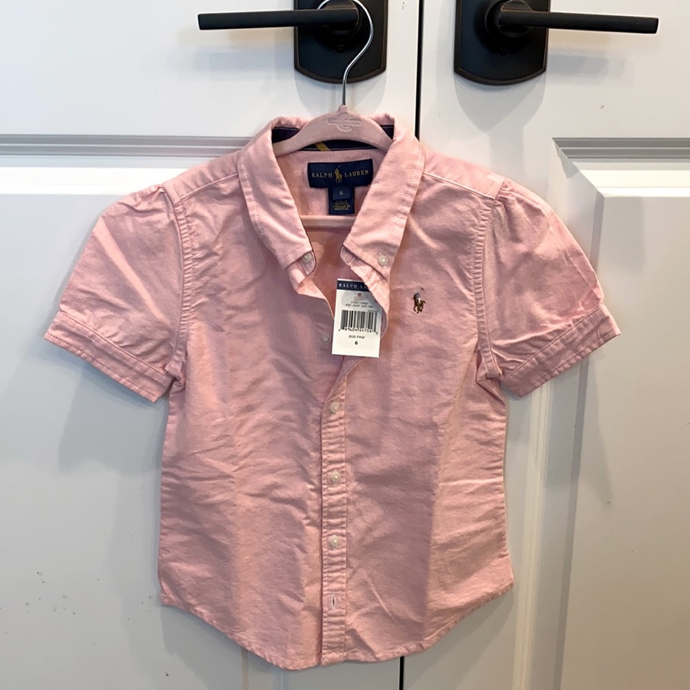 Ralph Lauren pink girls shirt size 6
